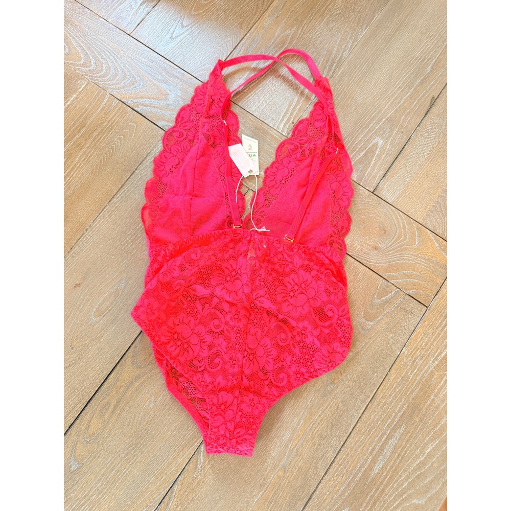 We Are HAH Comin' In Haht Lace Bodysuit Womens Red XS